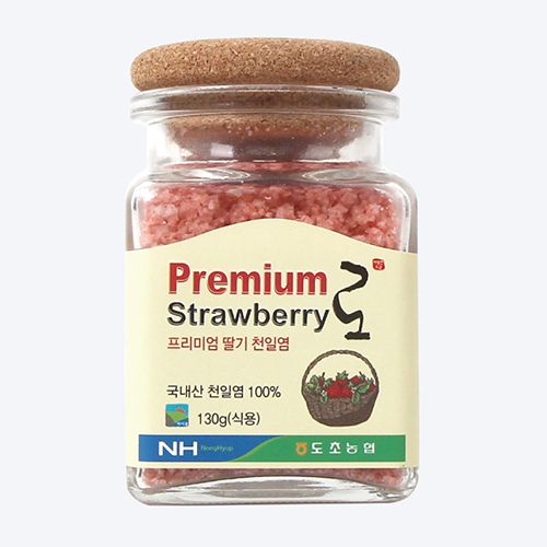 프리미엄 천일염 로 flavor salt(유리병) 130g - 딸기